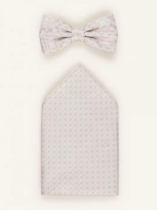 Obrázek produktu Prince Bowtie Sada: Motýlek A Kapesníček Do Náprsní Kapsy béžová