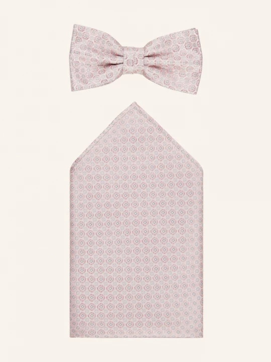 Obrázek produktu Prince Bowtie Sada: Motýlek A Kapesníček Do Náprsní Kapsy růžová / bílá / tmavě modrá