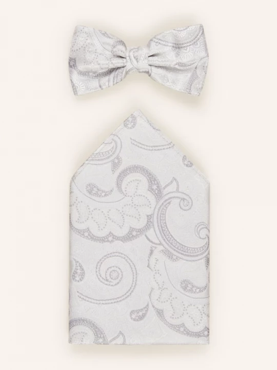 Obrázek produktu Prince Bowtie Sada: Motýlek A Kapesníček Do Náprsní Kapsy světle šedá