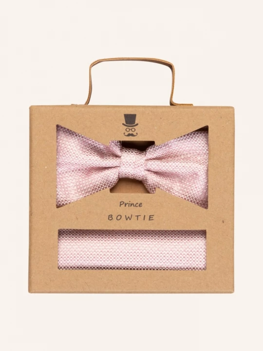 Obrázek produktu Prince Bowtie Sada: Motýlek A Kapesníček růžová