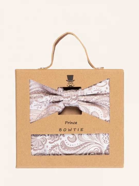 Obrázek produktu Prince Bowtie Sada: Motýlek A Kapesníček starorůžová