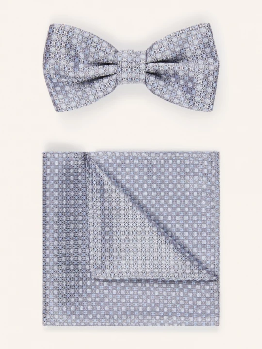 Obrázek produktu Prince Bowtie Sada: Motýlek A Kapesník šedá / tmavě modrá