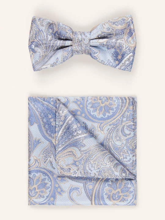 Obrázek produktu Prince Bowtie Sada: Motýlek A Kapesník tmavě modrá / krémová / modrá