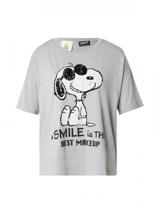Obrázek produktu PRINCESS GOES HOLLYWOOD Tričko 'Snoopy smile' šedá / černá / bílá