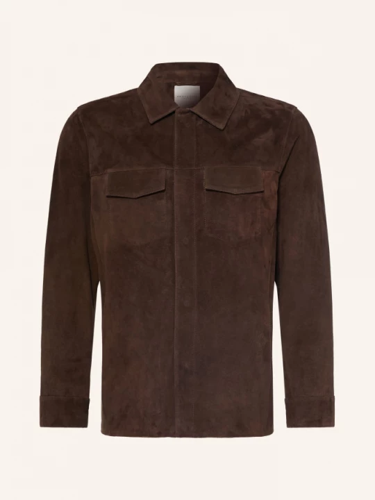 Obrázek produktu Profuomo Kožená Overshirt tmavě hnědá