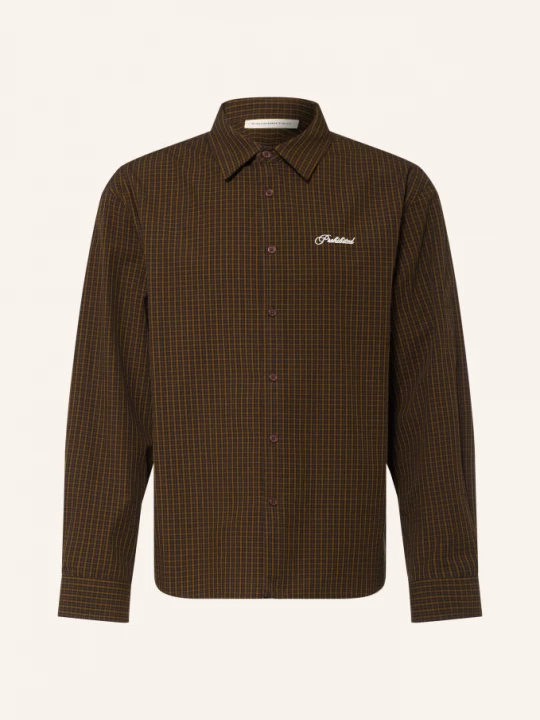 Obrázek produktu Prohibited Košile Slim Fit tmavě hnědá / hnědá / olivová