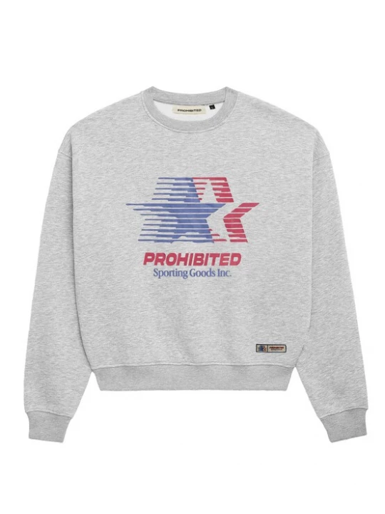 Obrázek produktu Prohibited Mikina modrá / šedý melír / červená