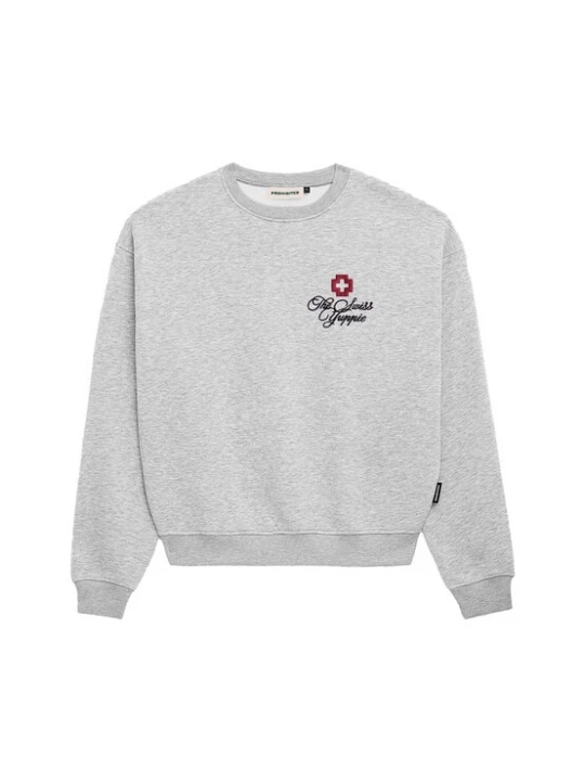 Obrázek produktu Prohibited Mikina 'The Swiss Yuppie Crewneck' šedý melír / černá