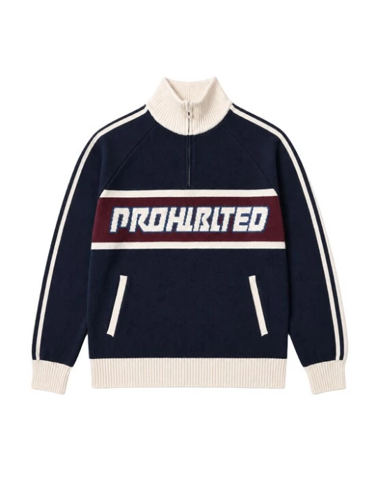 Obrázek produktu Prohibited Svetr modrá / vínově červená / bílá