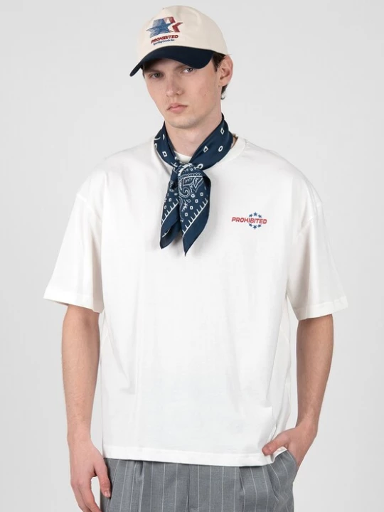 Obrázek produktu Prohibited Tričko 'Running Club' azurová / červená / offwhite