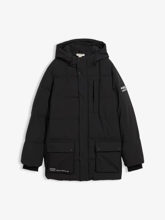 Obrázek produktu Prošívaná parka se sportovními detaily a kapucí BonPrix