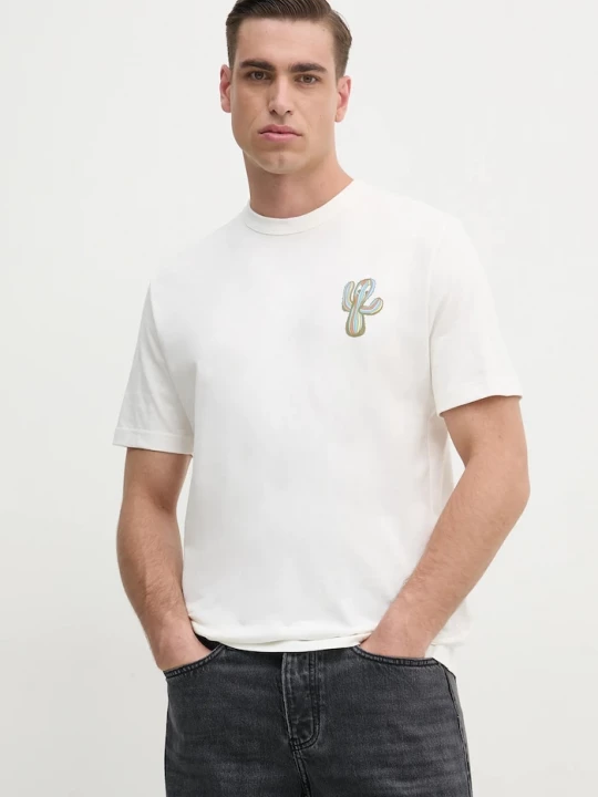 Obrázek produktu PS Paul Smith Bavlněné tričko béžová