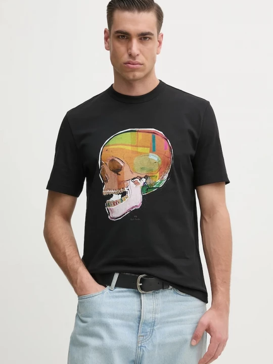 Obrázek produktu PS Paul Smith Bavlněné tričko PS Paul Smith černá