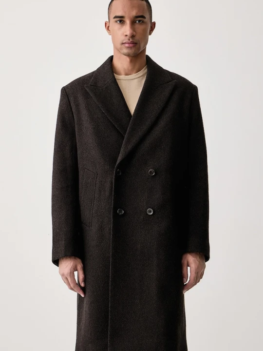 Obrázek produktu PS Paul Smith kabát pánský s vlnou hnědá