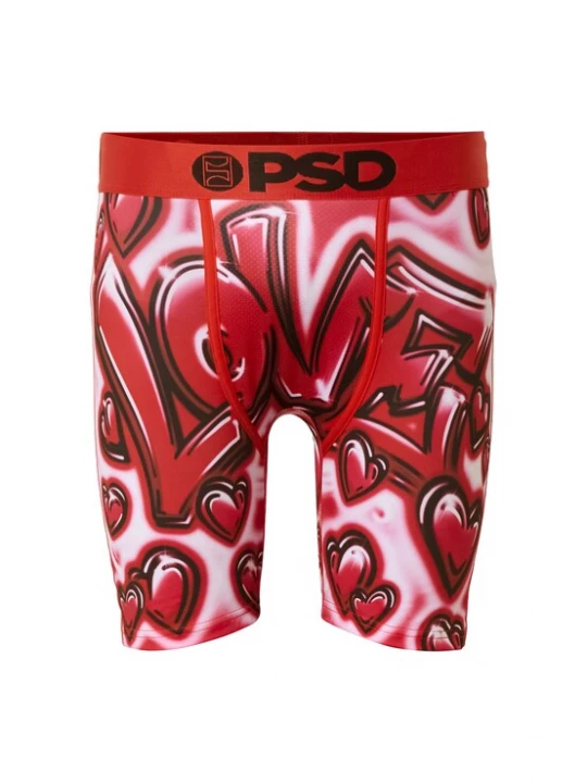 Obrázek produktu PSD Boxerky 'Love Core' růžová / krvavě červená / černá / bílá