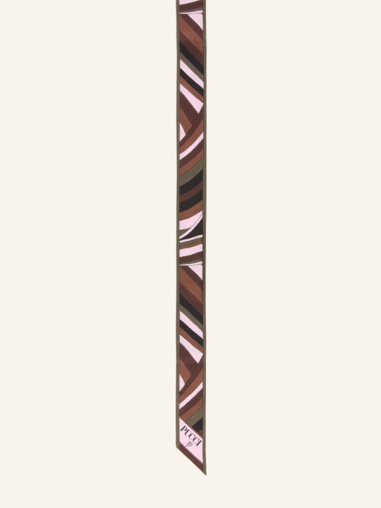 Obrázek produktu Pucci Hedvábný Šátek khaki / světle růžová / černá