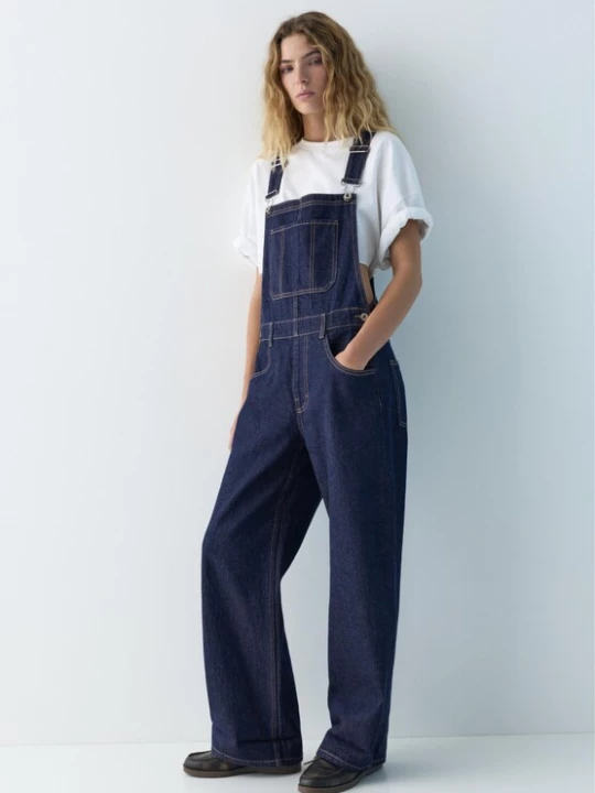 Obrázek produktu Pull&Bear Džíny s laclem tmavě modrá