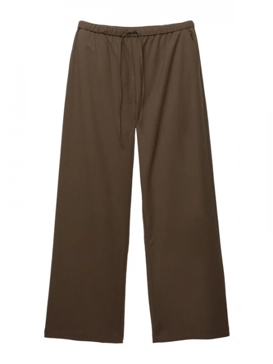 Obrázek produktu Pull&Bear Kalhoty hnědá / bílá