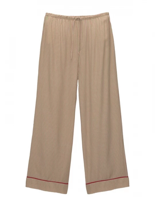 Obrázek produktu Pull&Bear Kalhoty režná / zelená / světle fialová