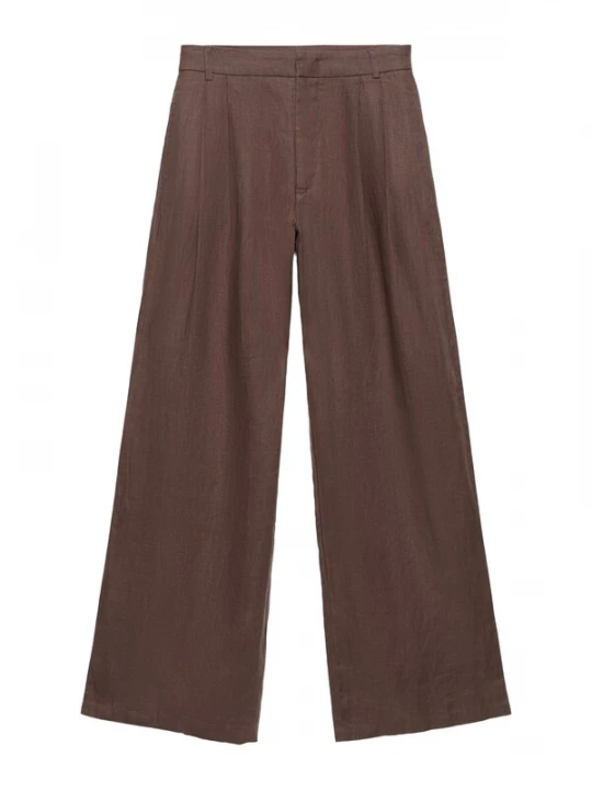 Obrázek produktu Pull&Bear Kalhoty se sklady v pase hnědá