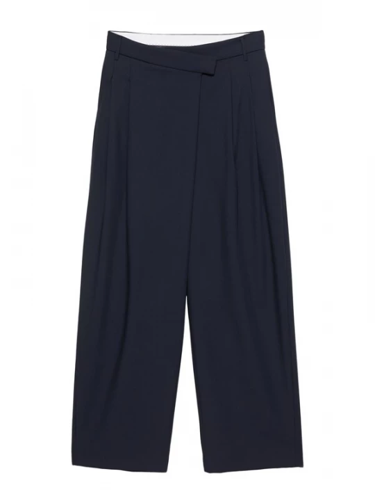 Obrázek produktu Pull&Bear Kalhoty se sklady v pase tmavě modrá