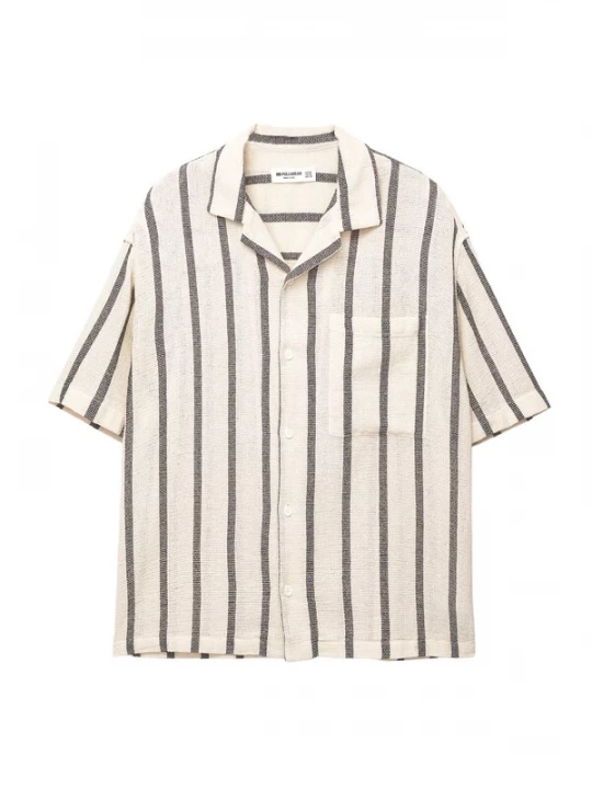 Obrázek produktu Pull&Bear Košile světle béžová / černá