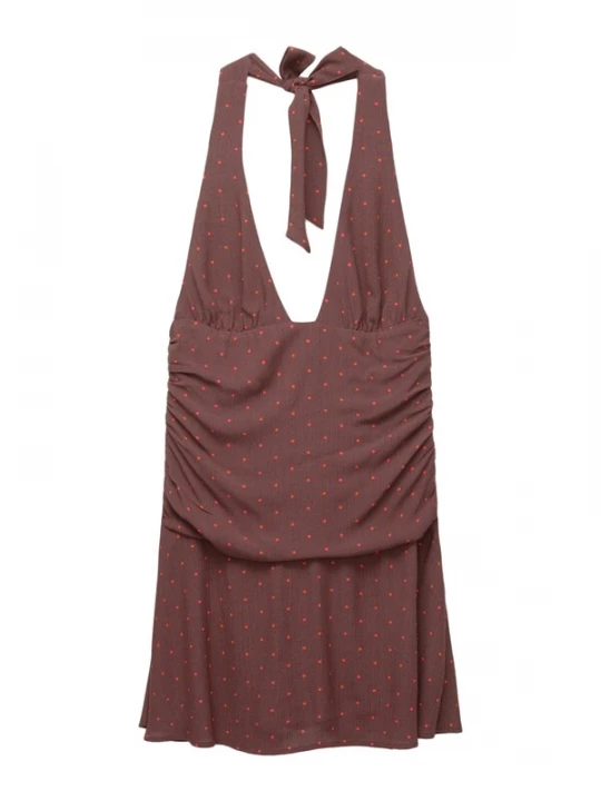 Obrázek produktu Pull&Bear Letní šaty čokoládová / červená