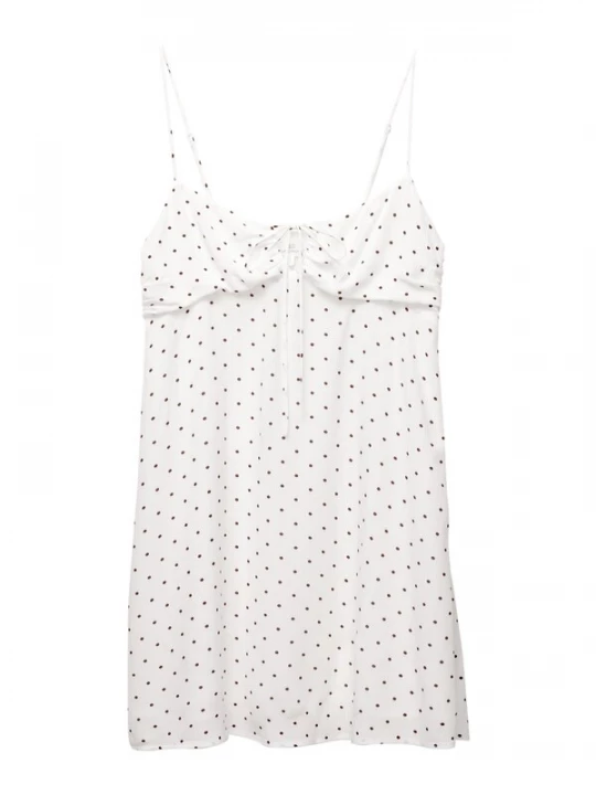 Obrázek produktu Pull&Bear Letní šaty 'PACIFIC' tmavě hnědá / bílá