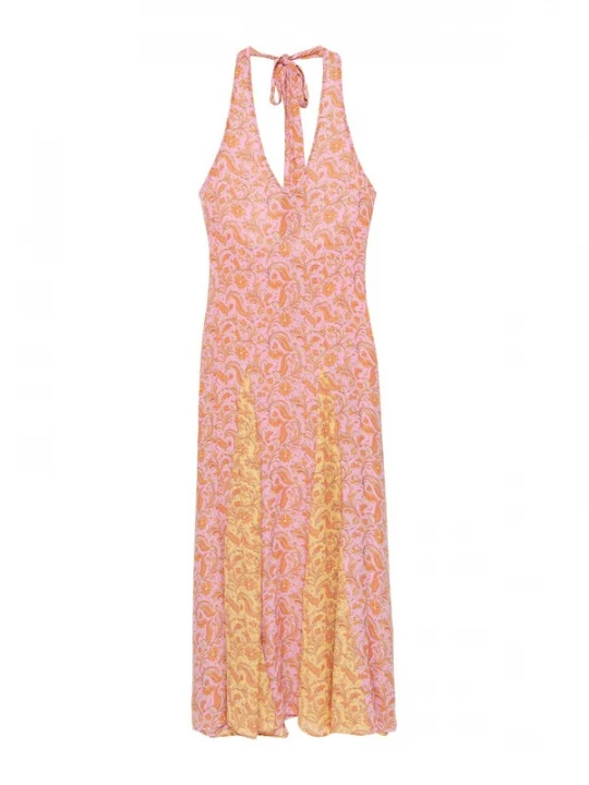 Obrázek produktu Pull&Bear Letní šaty žlutá / pastelově zelená / oranžová / růžová