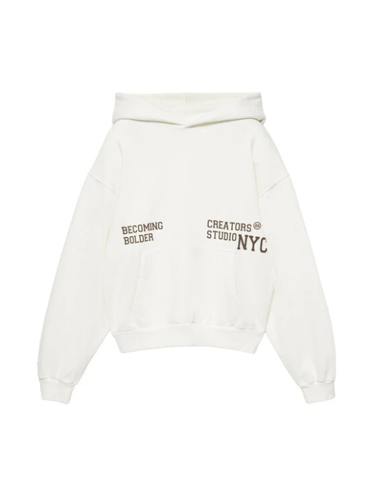 Obrázek produktu Pull&Bear Mikina 'PACIFIC' čokoládová / bílá