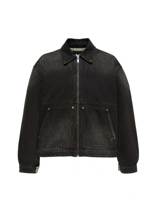 Obrázek produktu Pull&Bear Přechodná bunda černá džínovina
