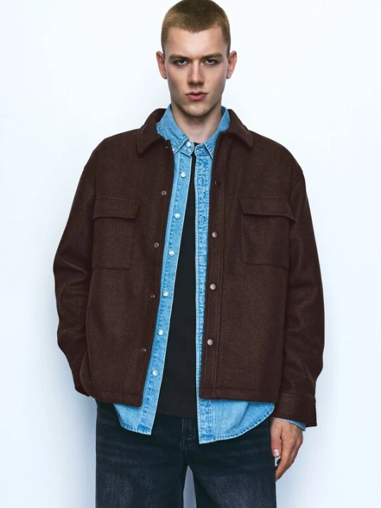 Obrázek produktu Pull&Bear Přechodná bunda čokoládová