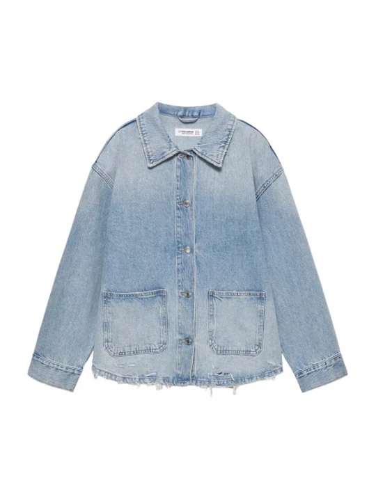 Obrázek produktu Pull&Bear Přechodná bunda modrá džínovina