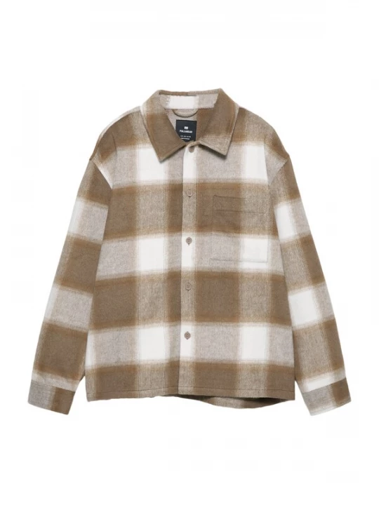 Obrázek produktu Pull&Bear Přechodná bunda písková / béžový melír / bílá