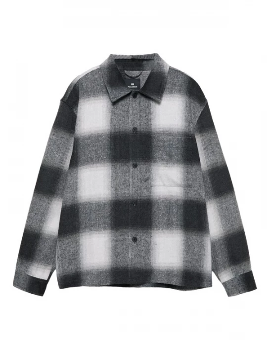 Obrázek produktu Pull&Bear Přechodná bunda šedá / černá / bílá