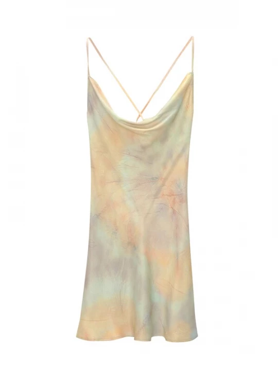 Obrázek produktu Pull&Bear Šaty šafrán / citronově žlutá / mátová / růžová