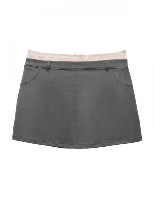 Obrázek produktu Pull&Bear Sukně tmavě šedá / pudrová
