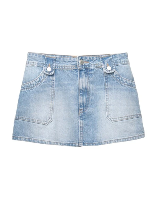 Obrázek produktu Pull&Bear Sukně 'W3 MINI FALDA CARPENTER' modrá džínovina