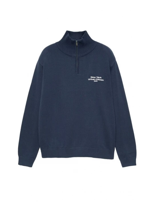 Obrázek produktu Pull&Bear Svetr tmavě modrá / bílá