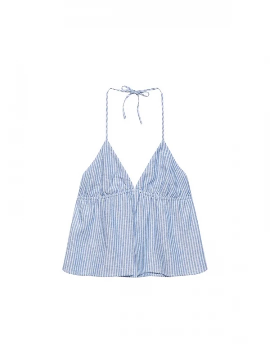 Obrázek produktu Pull&Bear Top světlemodrá / bílá