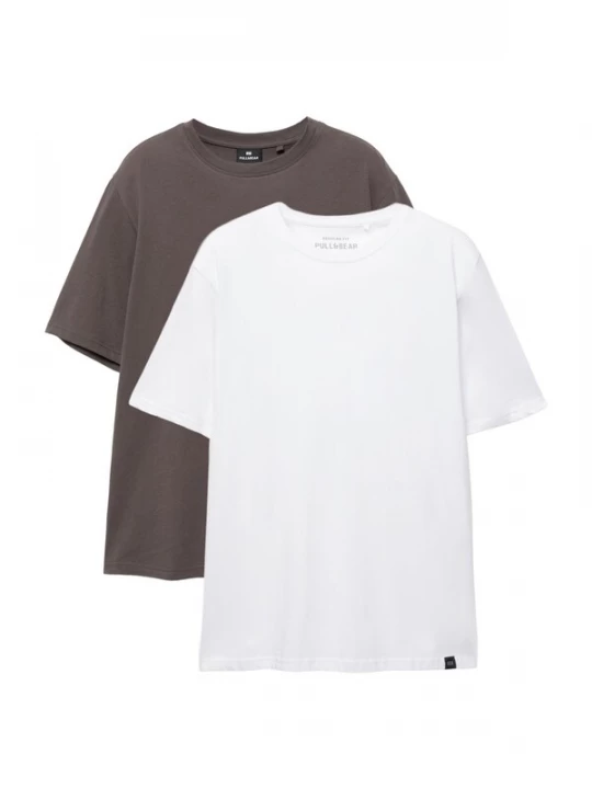 Obrázek produktu Pull&Bear Tričko barvy bláta / bílá