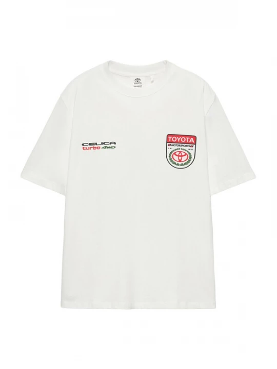 Obrázek produktu Pull&Bear Tričko jedle / jasně červená / bílá
