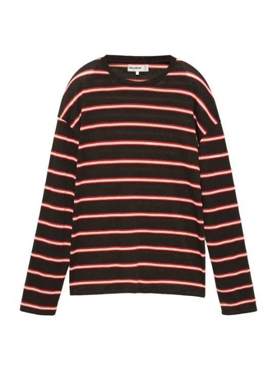 Obrázek produktu Pull&Bear Tričko krémová / červená / černá