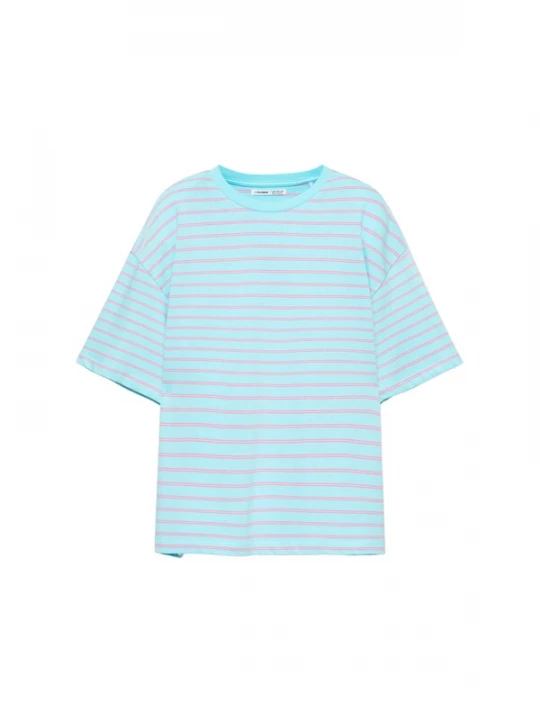 Obrázek produktu Pull&Bear Tričko nebeská modř / světle růžová