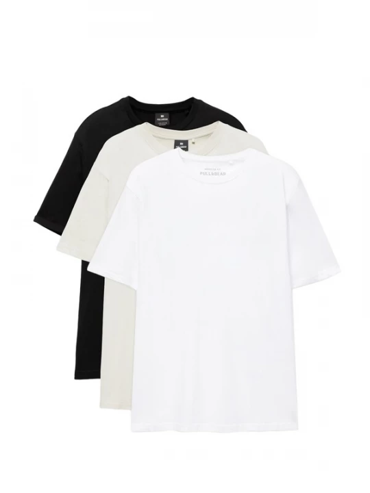 Obrázek produktu Pull&Bear Tričko režná / černá / bílá