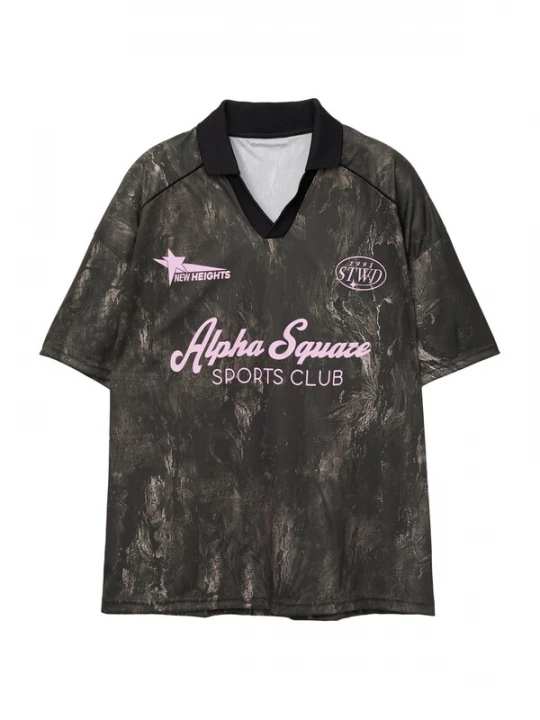 Obrázek produktu Pull&Bear Tričko 'STWD ALPHA SQUARE SPORTS' béžová / tmavě hnědá / růžová