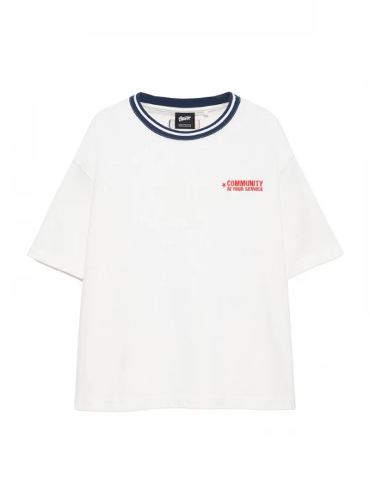 Obrázek produktu Pull&Bear Tričko 'STWD COMMUNITY PLAYER' námořnická modř / červená / bílá