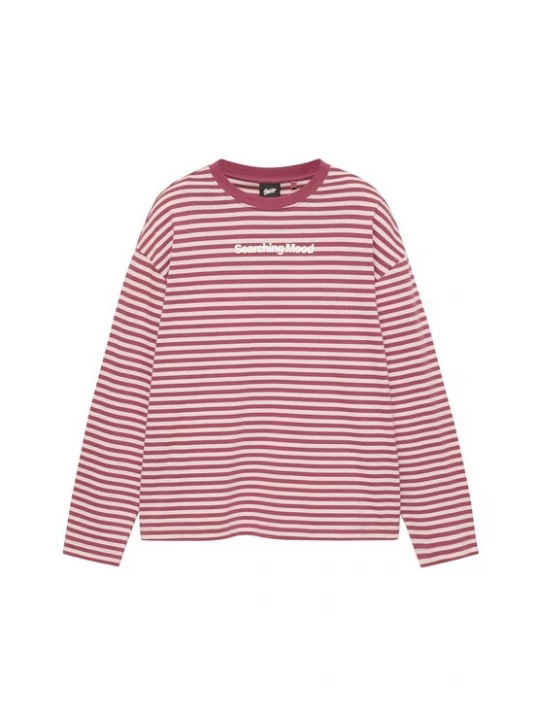 Obrázek produktu Pull&Bear Tričko 'STWD' pastelově růžová / burgundská červeň / bílá