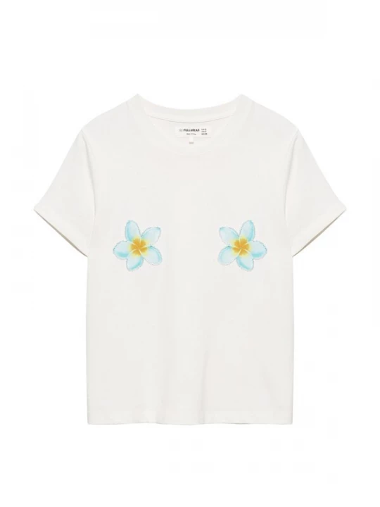 Obrázek produktu Pull&Bear Tričko světlemodrá / tmavě žlutá / offwhite