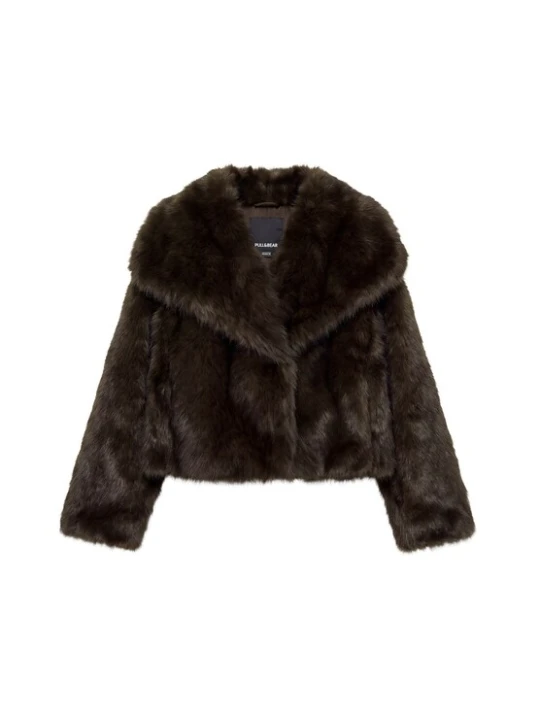 Obrázek produktu Pull&Bear Zimní kabát tmavě hnědá